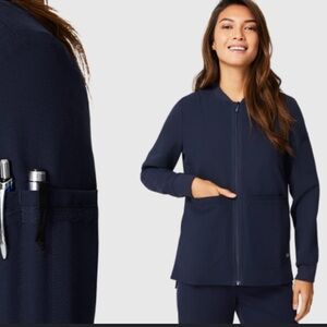 FIGS Bellery Scrub Jacket in Navy